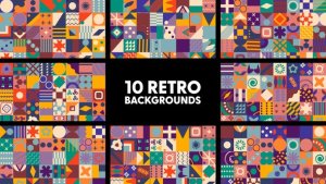 Videohive Retro Backgrounds 43429416 Elements template preview