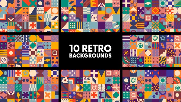 Videohive Retro Backgrounds 43429416 Elements template preview