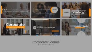 Corporate Typographic Scenes Premiere Pro template preview