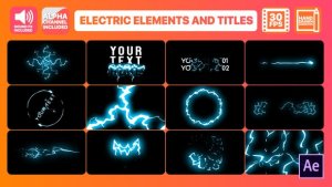 Cartoon Electricity And Titles | After Effects Video Displays template preview