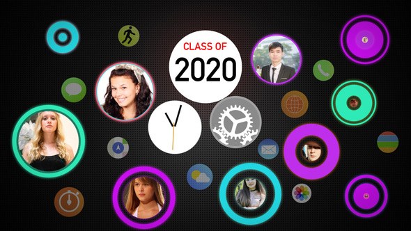 Modern Graduation Album Video Displays template preview