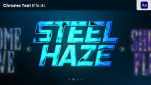 Videohive Chrome Text Effect Titles template preview