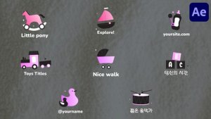 Videohive Kids And Toys Icons And Titles for After Effects Titles template preview