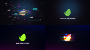 Videohive RGB Glitch Logo Opener Logo Stings template preview