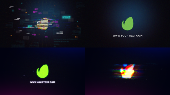 Videohive RGB Glitch Logo Opener Logo Stings template preview