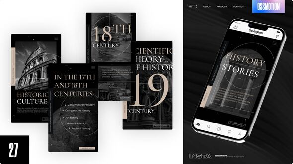 Videohive History Instagram Stories Elements template preview