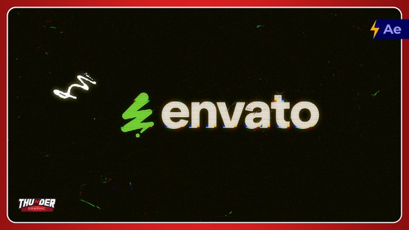 Videohive CRT Glitch Impact Intro Logo Stings template preview