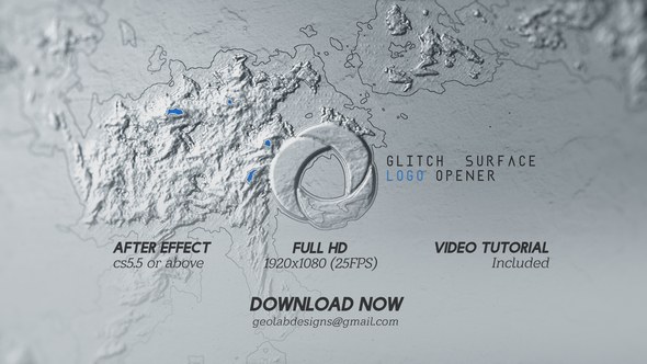 Videohive Glitch Surface Logo Opener l Surface Distortion Logo l Surface Emboss Logo Opener Logo Stings template preview