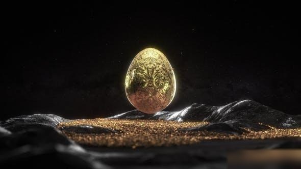 Videohive Golden Egg Reveal Logo Stings template preview