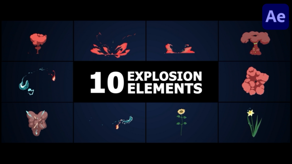 Videohive Combined Explosion Elements | After Effects Elements template preview
