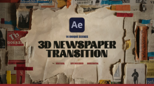 Videohive 3D Newspaper Transition Elements template preview