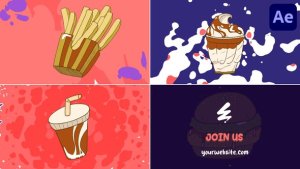 Videohive Food Morphing Logo for After Effects Logo Stings template preview