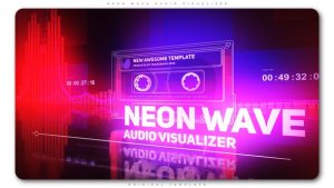 Videohive Neon Wave Audio Visualizer Openers template preview
