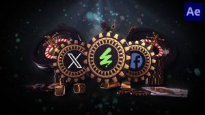 Videohive Black Gold Casino for After Effects 56146434 Logo Stings template preview