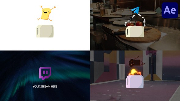 Videohive Funny Toast Logo for After Effects Logo Stings template preview