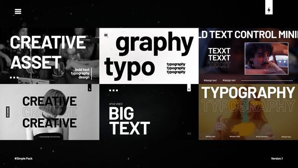 Videohive Typography | After Effects 59881466 Titles template preview