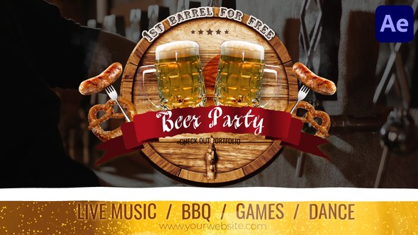 Videohive Beer Party for After Effects Elements template preview