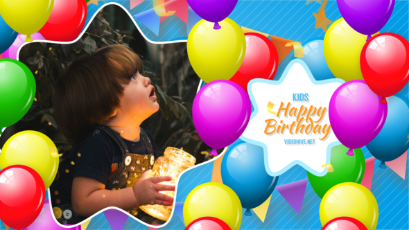 Videohive Kids Happy Birthday 40138824 Video Displays template preview