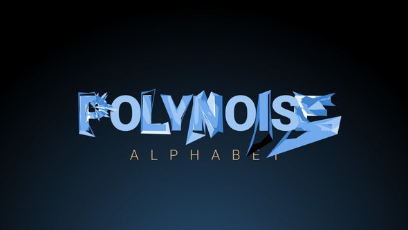 PolyNoise Alphabet - Animated Typeface Video Displays template preview