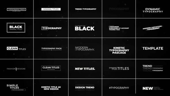 Videohive 26 Minimal Titles | After Effects Titles template preview