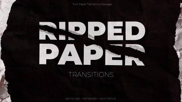 Videohive Ripped Paper Transitions Elements template preview