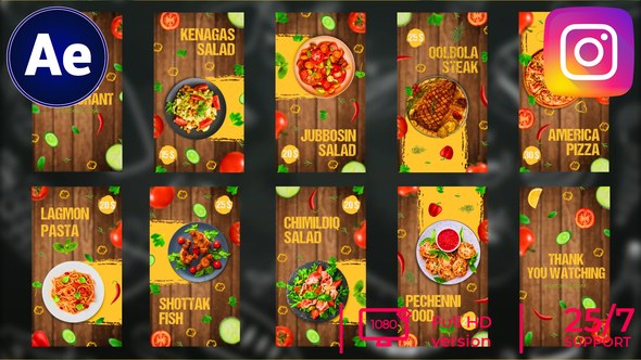 Videohive 10 In 1 Stories Food Promo Instagram Product Promo template preview
