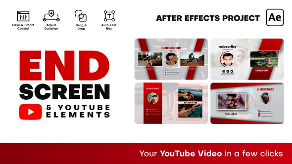 Videohive YouTube End Screens 37997103 Broadcast-packages template preview