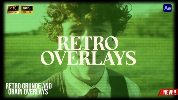 Videohive Retro Grunge and Grain Overlays Elements template preview