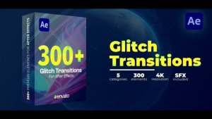 Videohive Glitch Transitions 46762527 Elements template preview