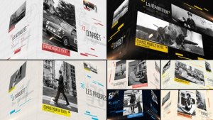 Slideshow Clean 3D Video Displays template preview