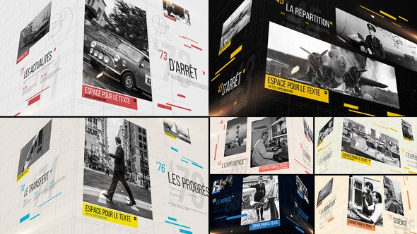 Slideshow Clean 3D Video Displays template preview