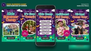 Videohive Kids Summer Camp Instagram Stories Openers template preview