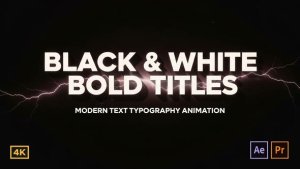 Videohive Black & White Bold Titles вЂ“ Modern Text Typography Animation Titles template preview