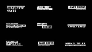 Videohive Minimal Titles | After Effects 57222602 Titles template preview
