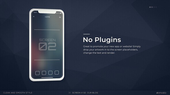 Mobile App Promo Video Displays template preview