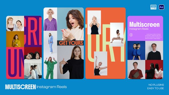 Videohive Multiscreen Instagram Reels Elements template preview