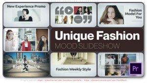 Unique Fashion Slideshow Premiere Pro template preview