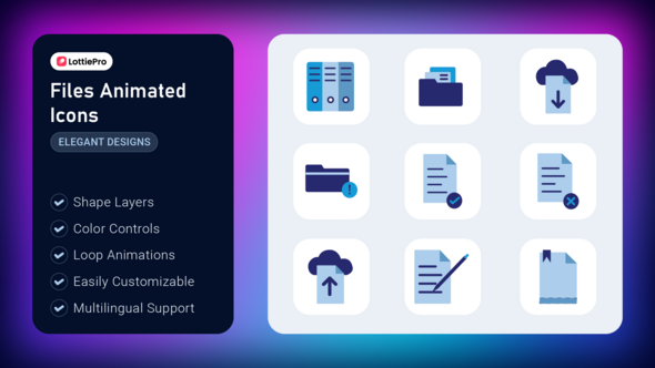 Videohive Files Animated Icons Elements template preview