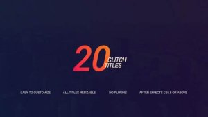 Glitch Titles Video Displays template preview
