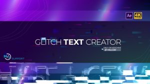 Videohive Glitch Text Creator Titles template preview