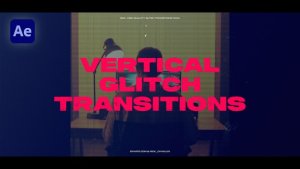 Videohive Vertical Glitch Transitions Elements template preview