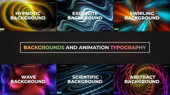 Videohive Backgrounds and Animation Typography Elements template preview