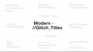 Videohive Modern Glitch Titles 23494883 Titles template preview