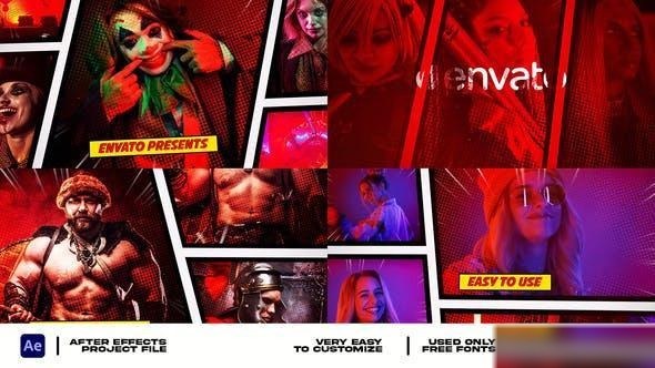 Videohive Comics Style Multiscreen Intro Openers template preview