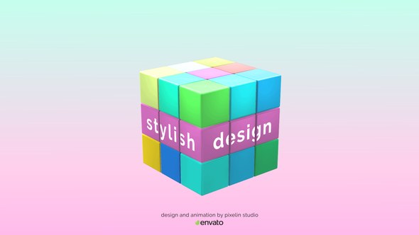 Videohive Colorful Cube Logo Logo Stings template preview