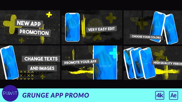 Videohive Grunge App Promo / Intro Product Promo template preview