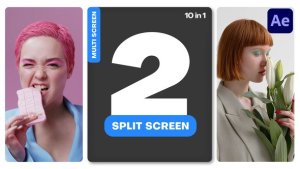 Videohive Multiscreen - 2 Split Screen Video Displays template preview