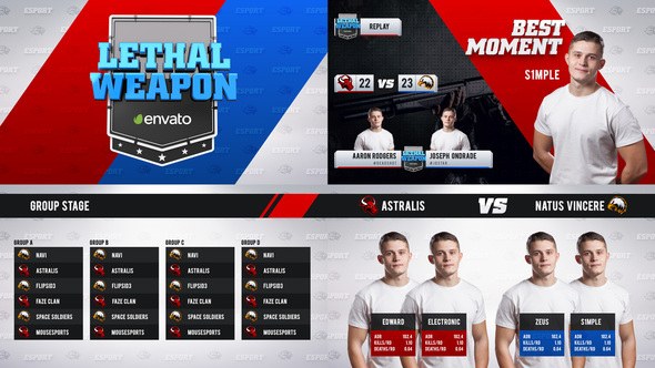 Videohive Esport Tournament Package Broadcast-packages template preview