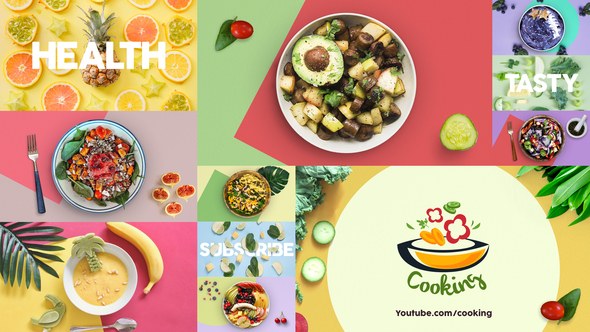 Videohive Health Food Intro Openers template preview