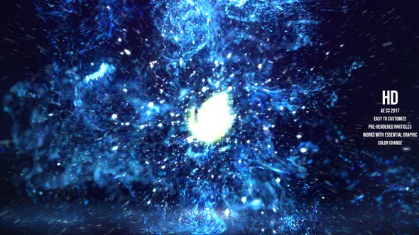 Videohive Fluid Particles Reveal Logo Stings template preview